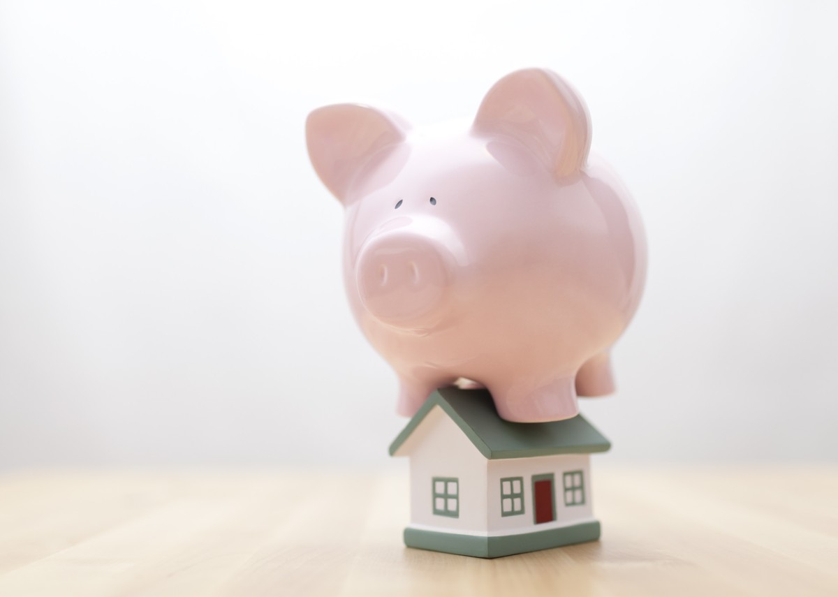 Un cerdo encima de una casa