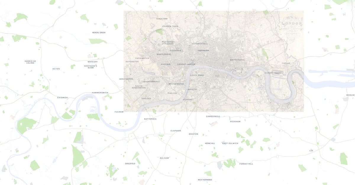 Mapa antiguo de Londres
