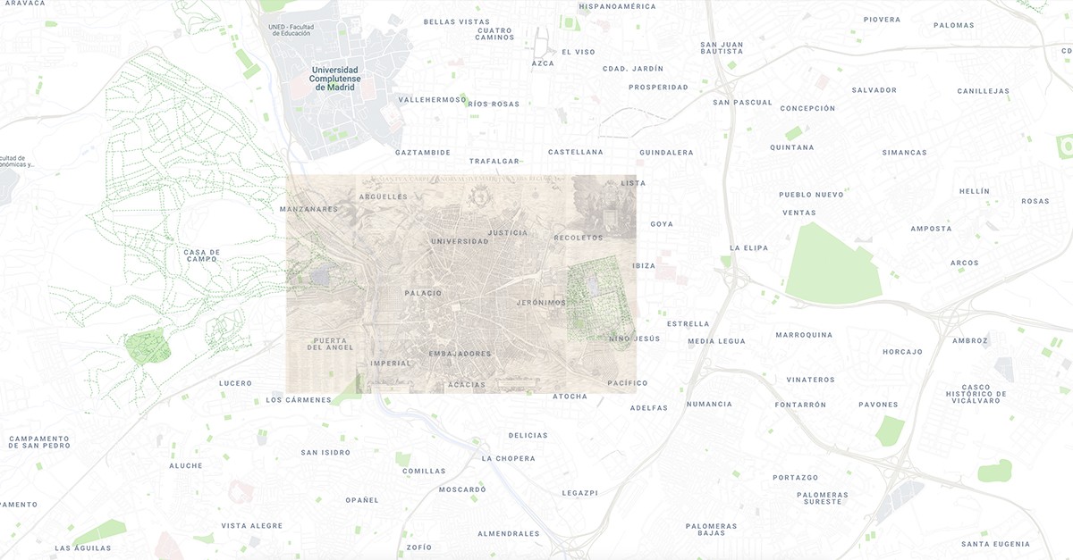 Mapa antiguo de Madrid