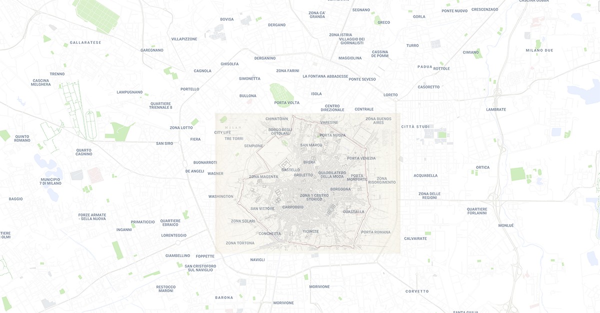 Mapa antiguo de MIlán