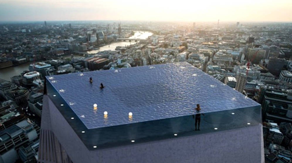 Una piscina infinita en la azotea de un rascacielos y sin entrada, el último proyecto loco de Londres