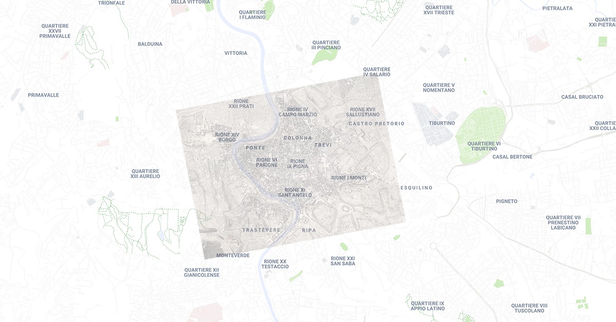 Mapa antiguo de Roma