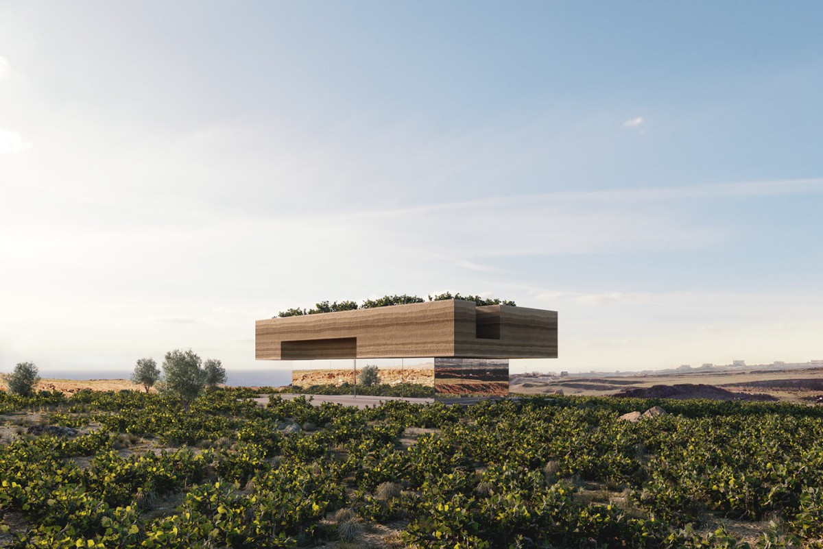 Se funde con el paisaje de Santorini