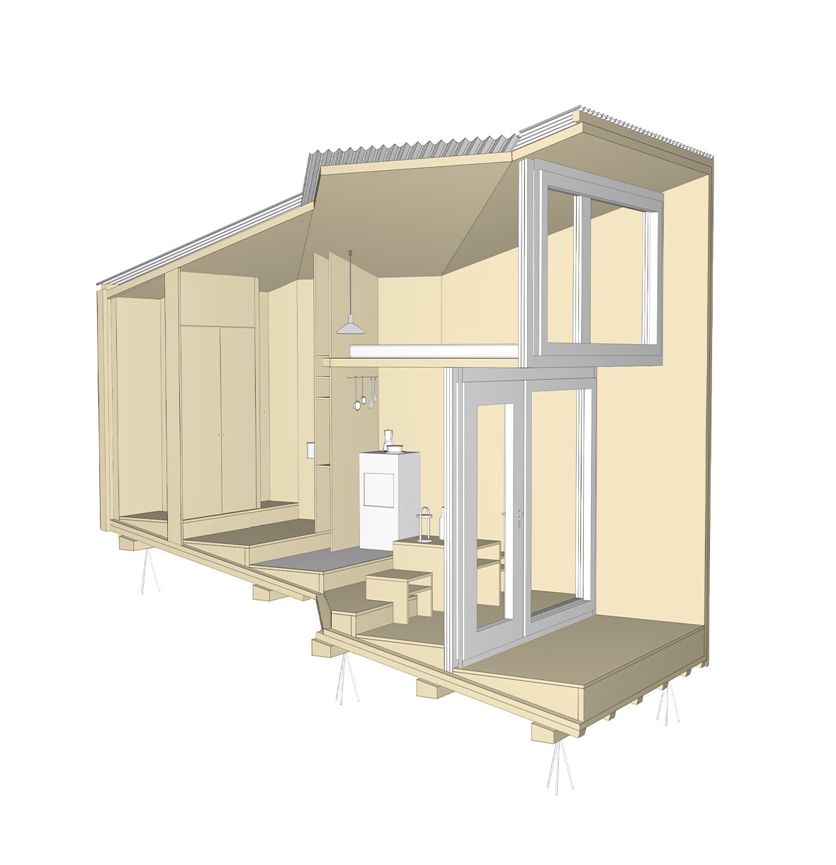 Muestra el diseño interior
