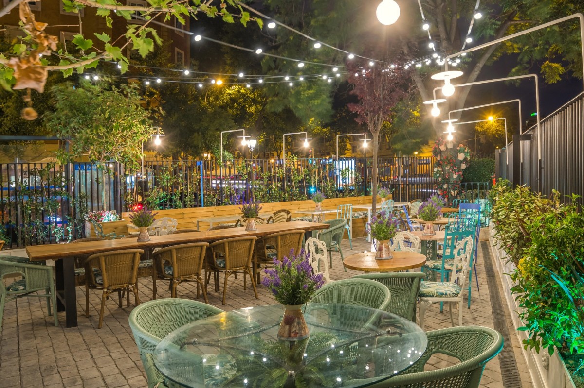 La terraza ocupa 200 m2