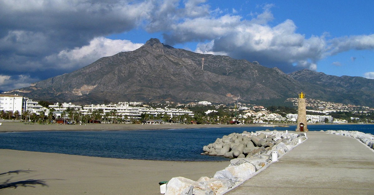 Marbella is a popular expat area on the Costa del Sol, where average house prices exceed 2,000 euros/m2 / Wikipedia