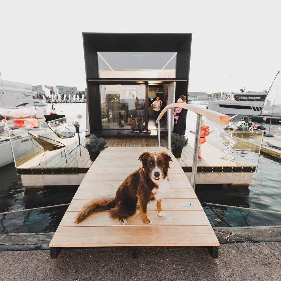 Una pasarela para entrar en la casa