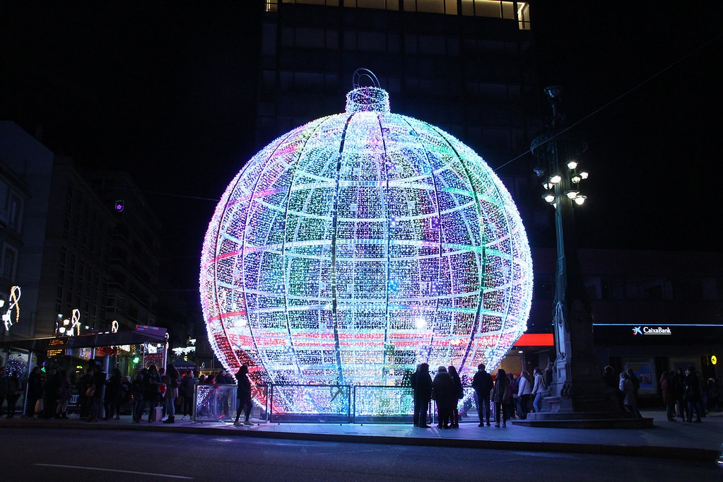 Christmas decorations in Vigo 