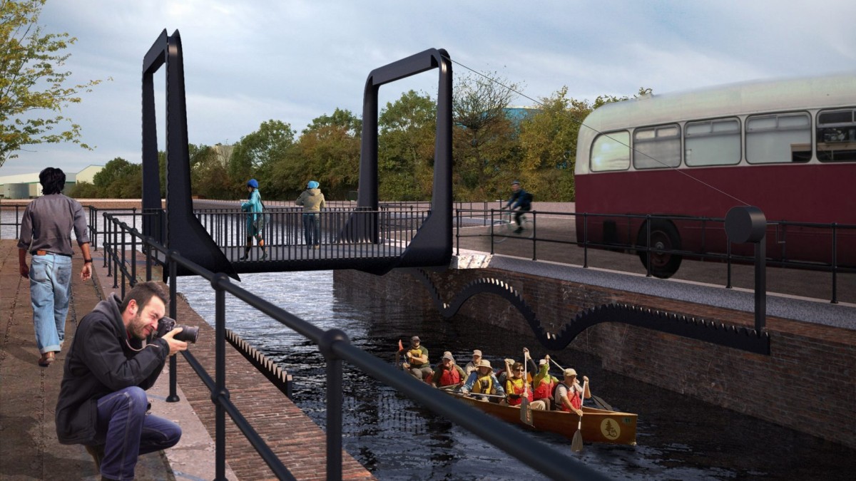 Este peculiar puente rodante ayudará a revitalizar un antiguo muelle abandonado de Londres