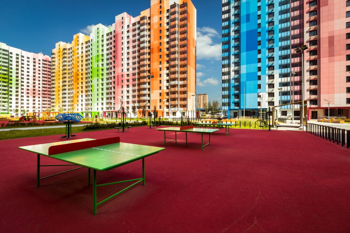 Con mesas de ping pong