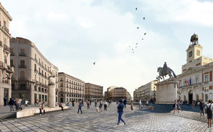 Tak wyglądałby Puerta del Sol dla pieszych / Ayuntamiento de Madrid