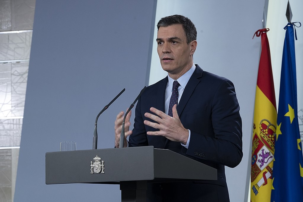 Pedro Sánchez has announced plans to extend Spain's state of alarm / Photo by Gobierno de España, Wikimedia Commons