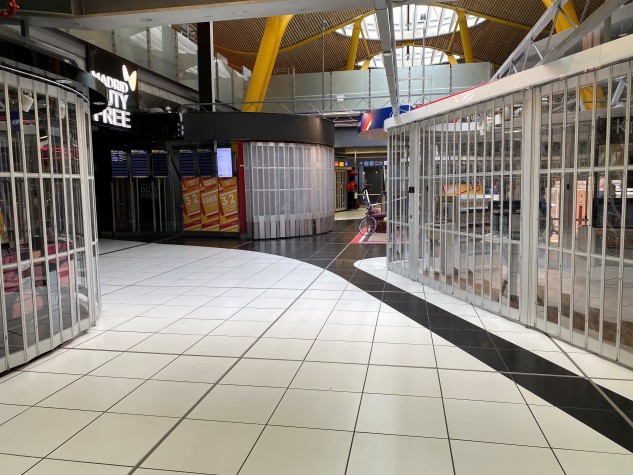 With very few passengers, the airport appears ghostly
