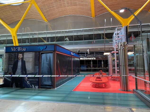 All shops and restaurants within the airport are closed