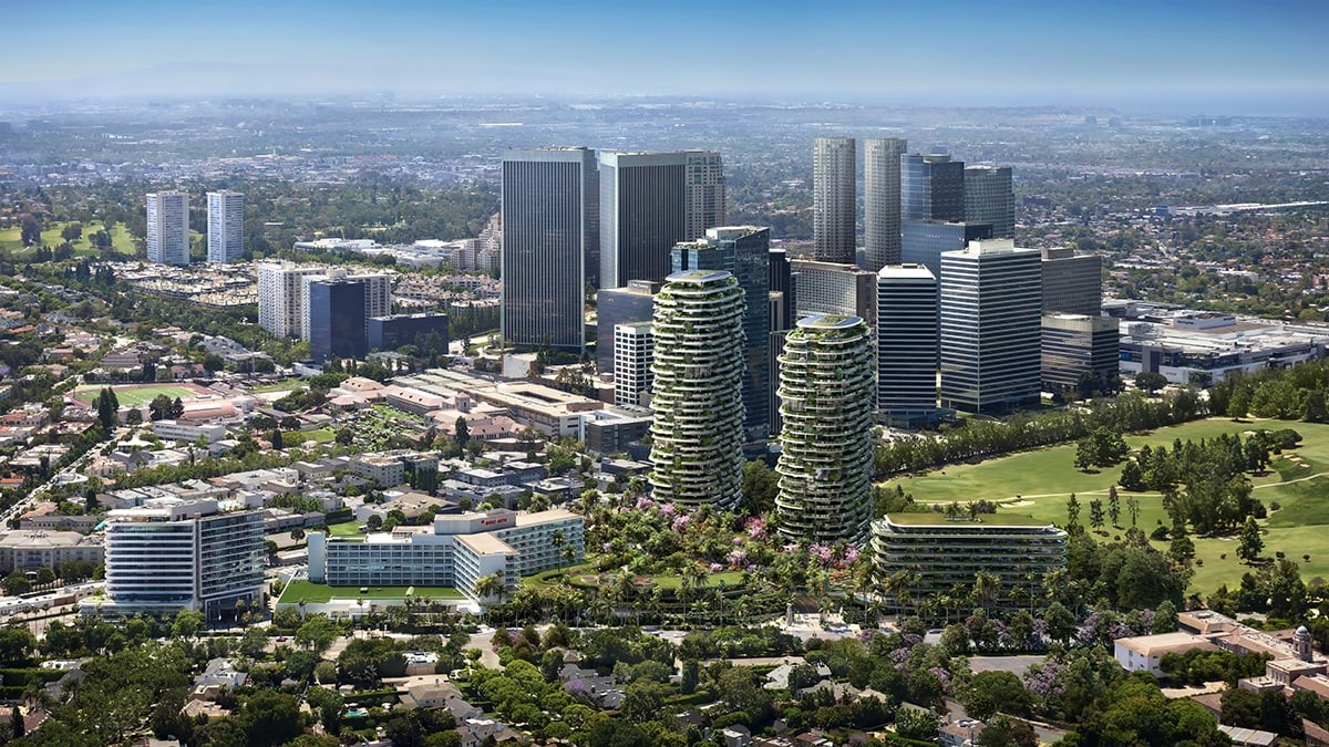 El nuevo proyecto de Norman Foster en Beverly Hills con torres de viviendas, hotel y jardín botánico