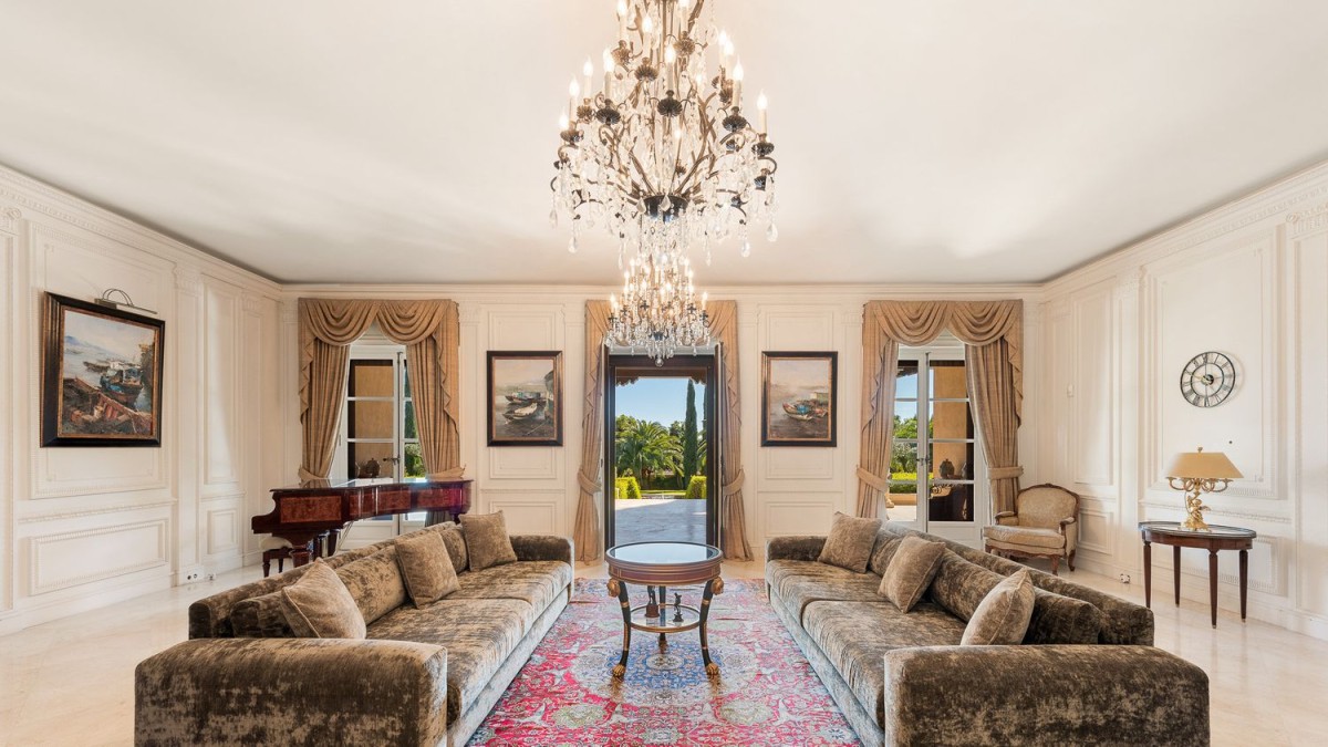 The living room is spacious and open