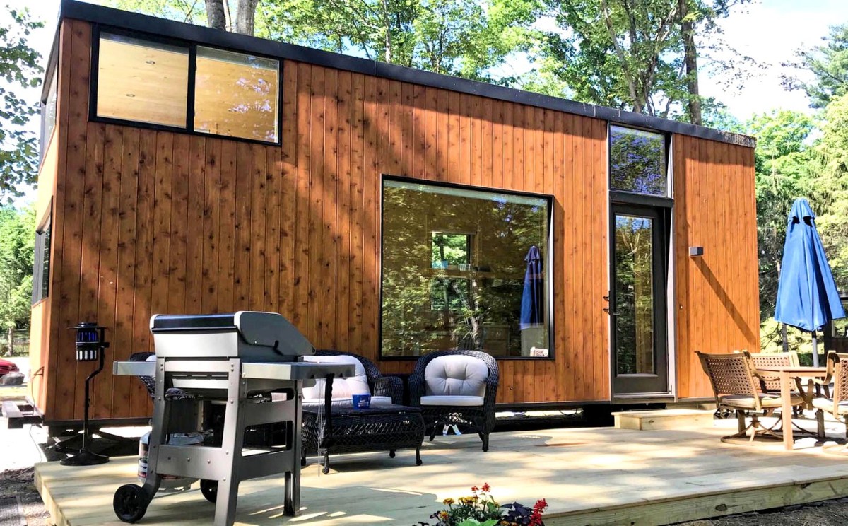 Una minicasa de diseño con terraza en Nueva York para disfrutar del espacio