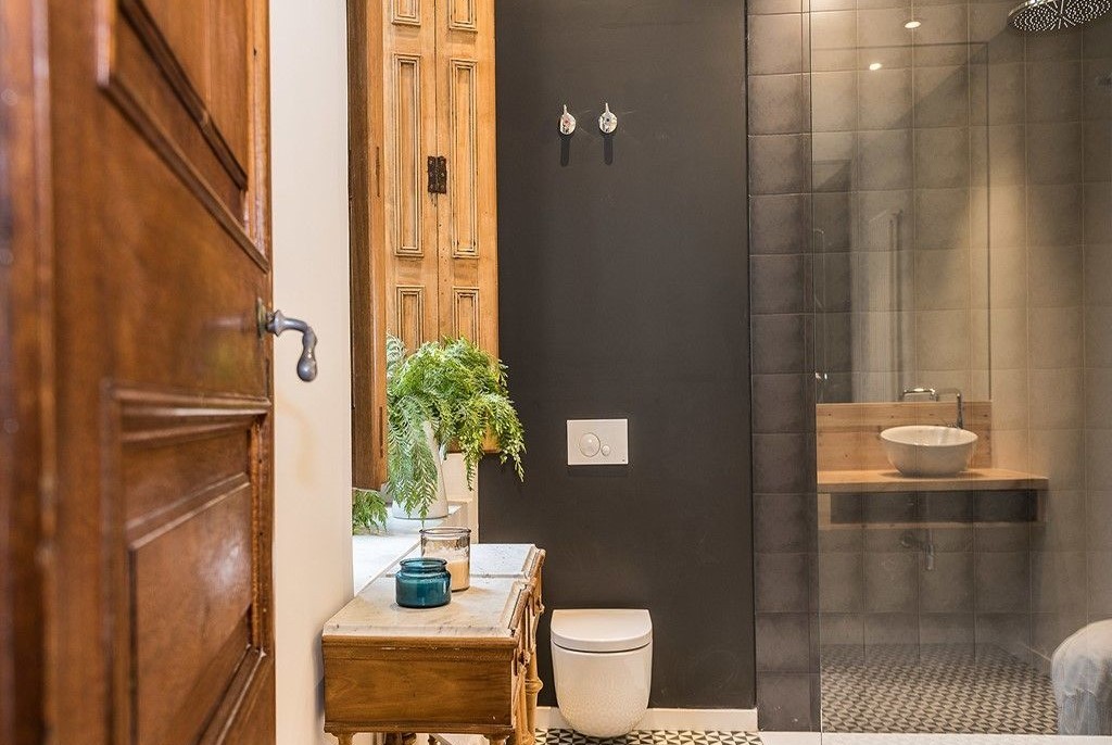 The bathrooms in the property add a modern touch
