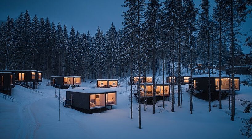 Cabañas modulares para este hotel de montaña en Eslovaquia