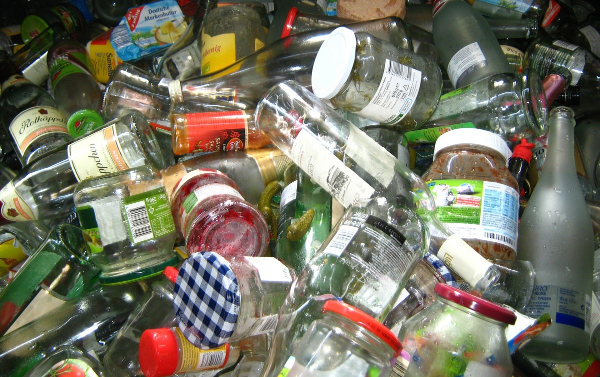 Botellas de vidrio