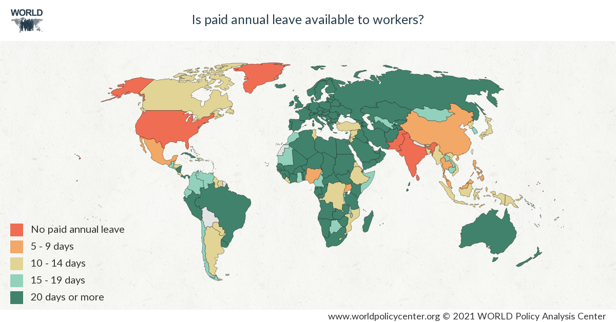 Imagen del día: los trabajadores por el mundo que disfrutan de sus vacaciones renumeradas