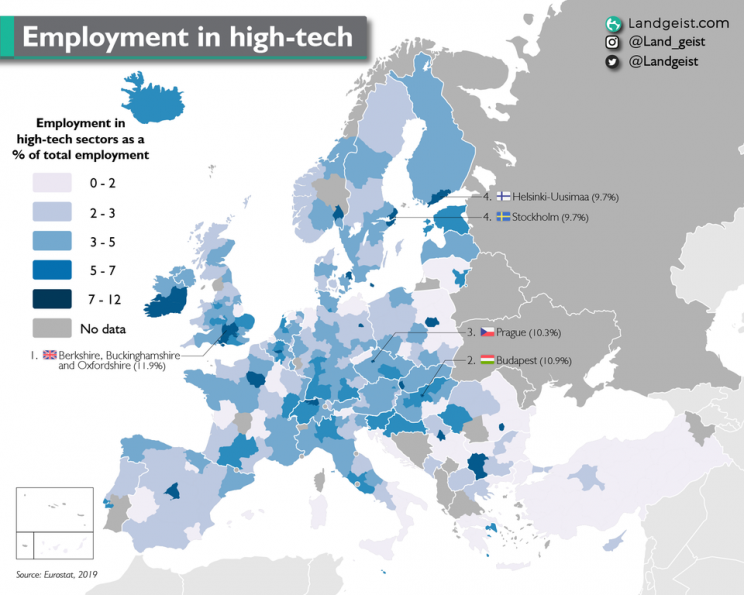 Hub-uri tehnologice în Europa