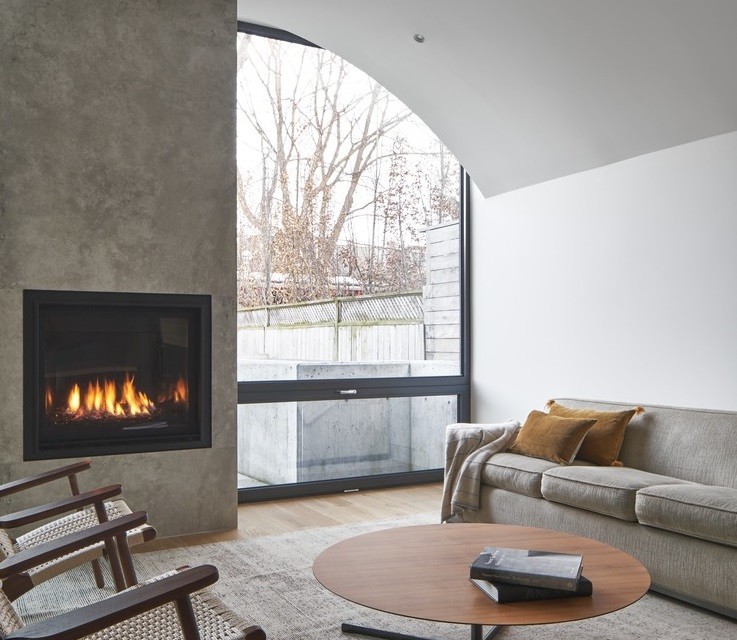 Con chimenea y vistas al exterior