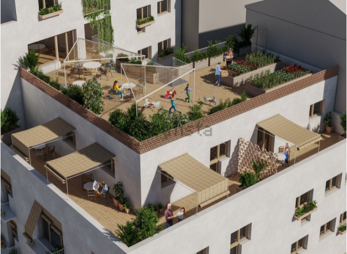 Con terraza y huerto