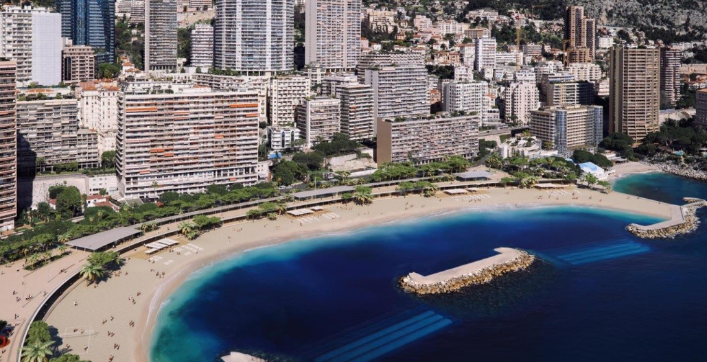 La playa de Larvotto en Mónaco se renueva con un proyecto de Renzo Piano