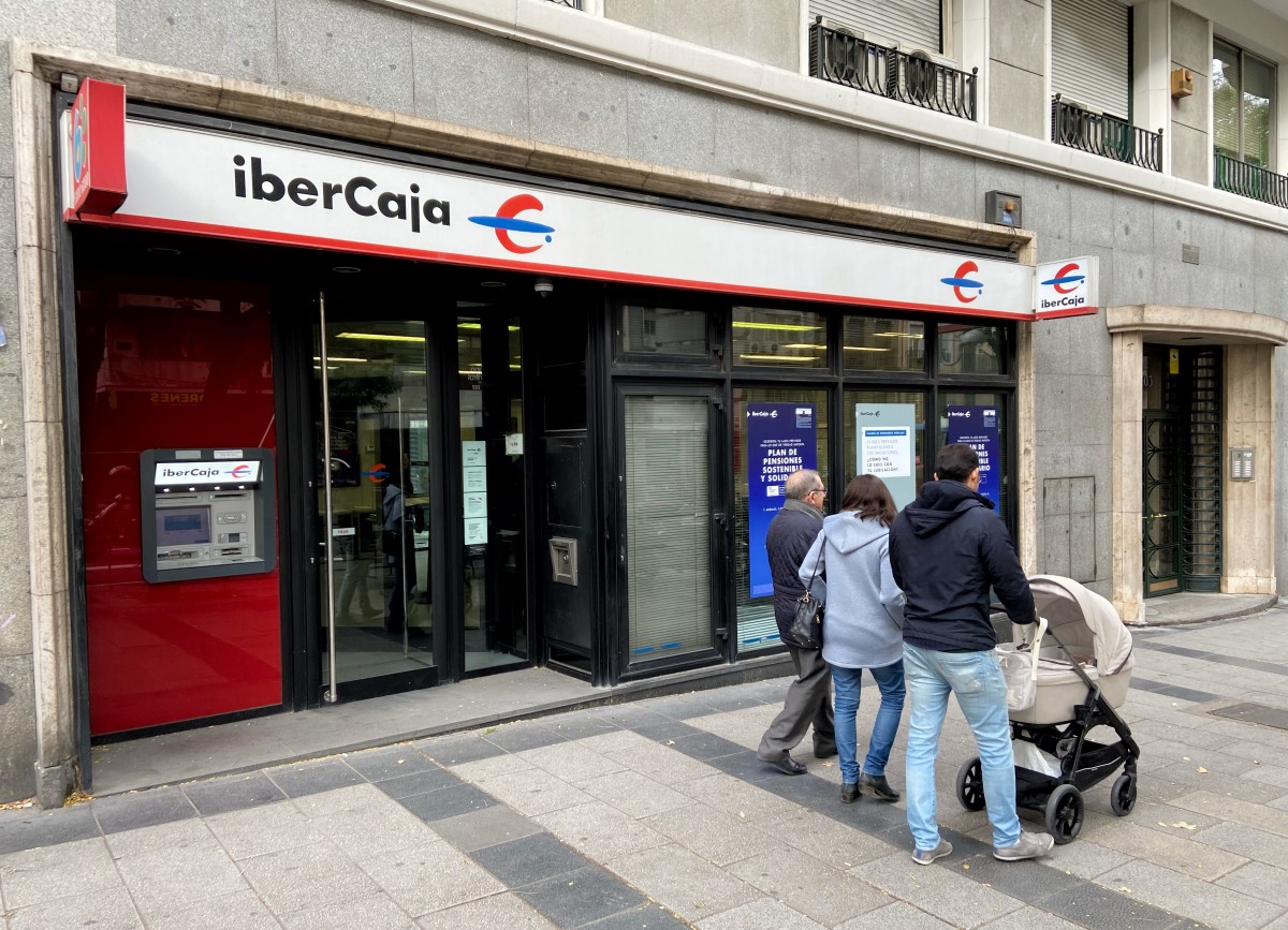 Una oficina de Ibercaja en Madrid