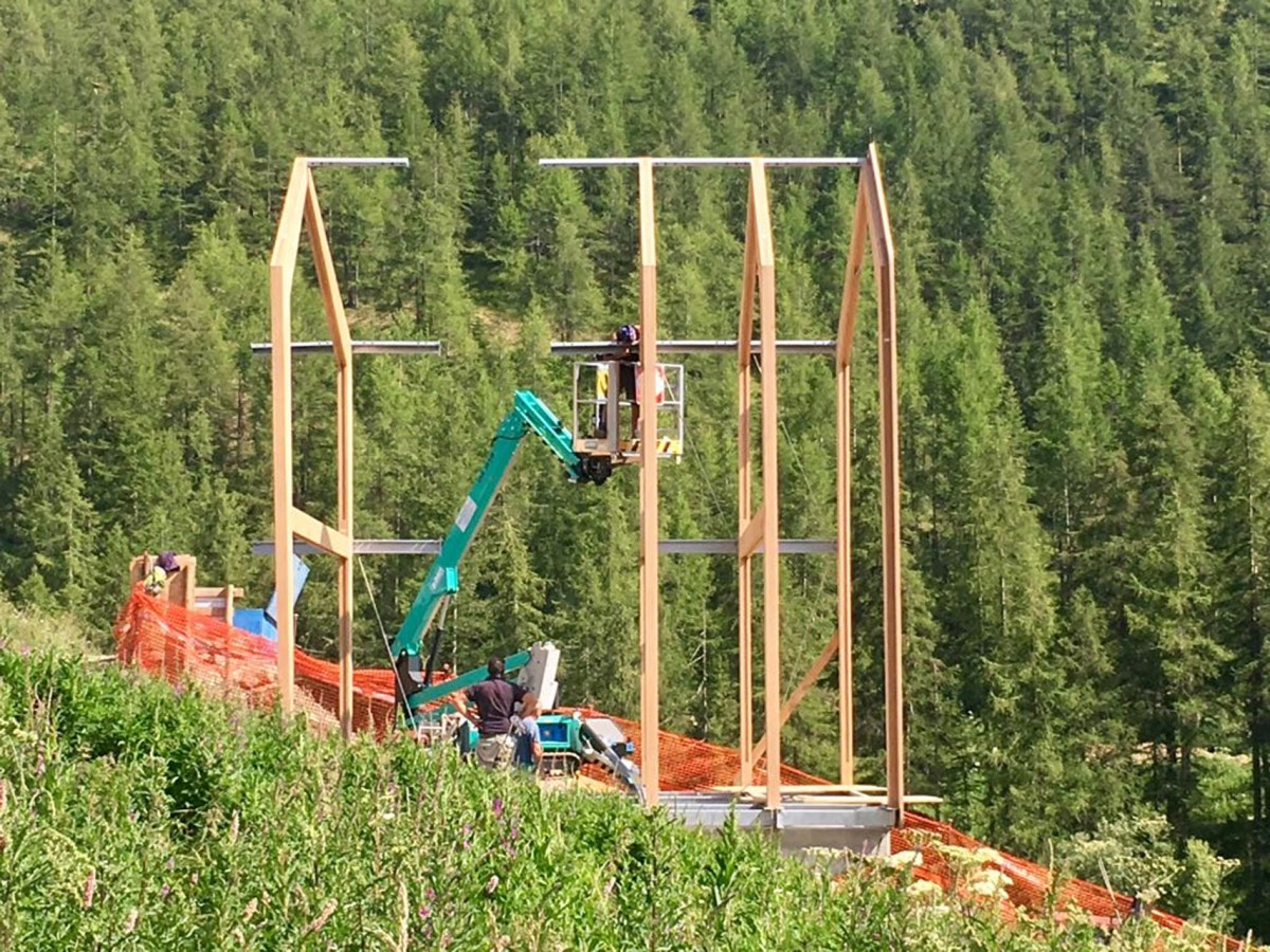 Una estructura prefabricada 