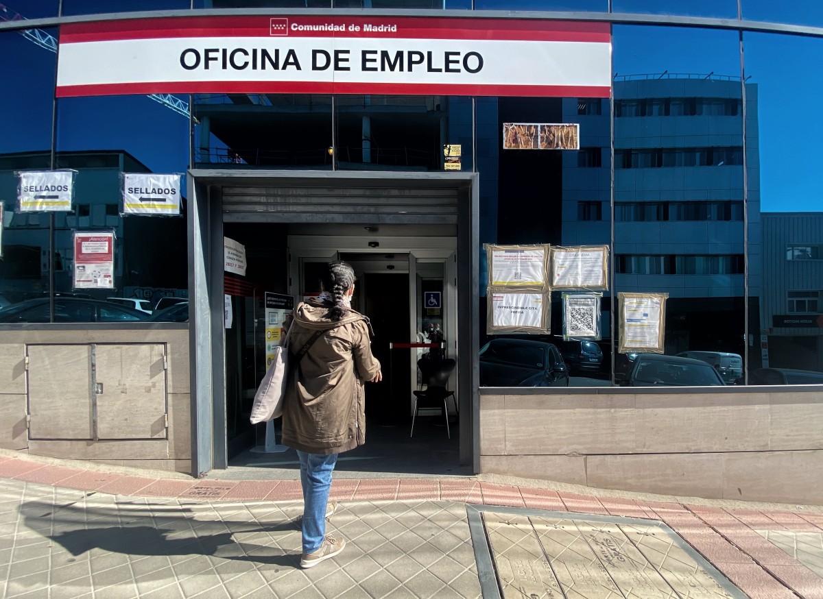 Una oficina del Servicio Público de Empleo Estatal (SEPE), a 28 de octubre de 2021, en Madrid (España).
