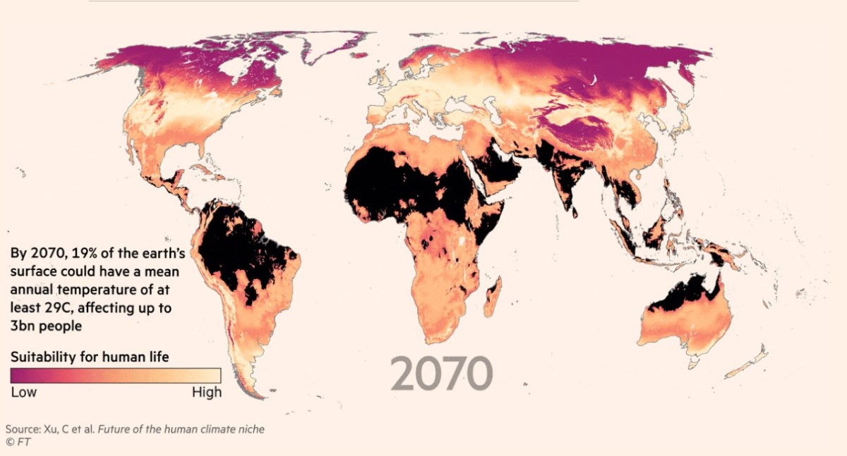 Imagen del día: las temperaturas extremas que se pueden alcanzar si no se actúa contra el cambio climático