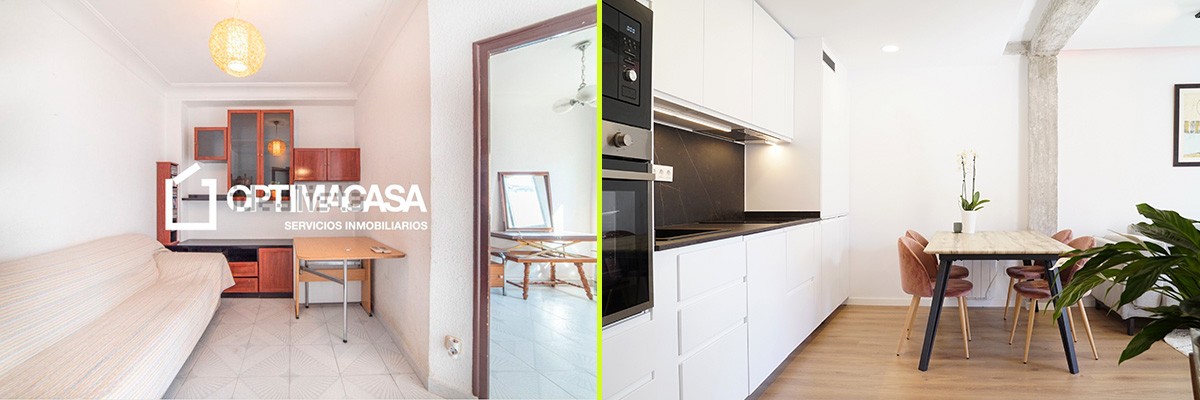 Antes y después de la reforma de un piso de 50 m2 en el centro de la ciudad