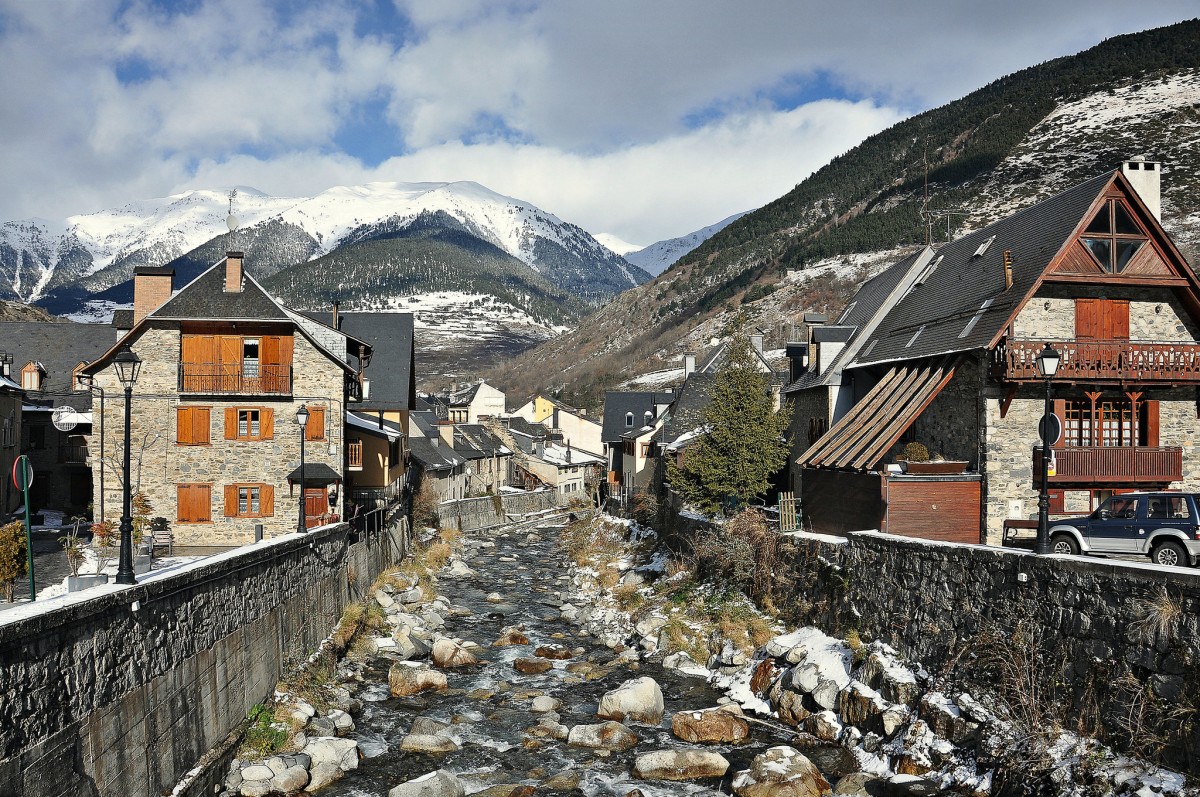 Ein Blick auf die Berge von Vielha