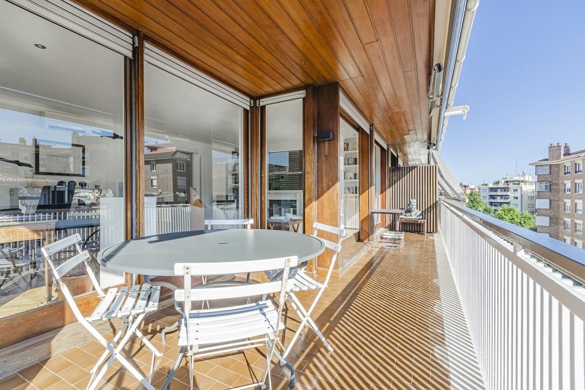 There is a gorgeous terrace adjoining the living room