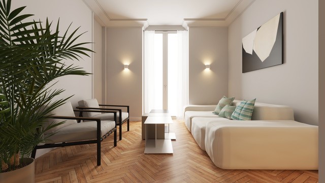 Con mucho espacio para sentarse