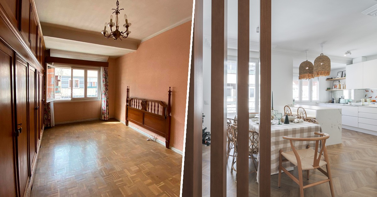 La reforma de un piso de 120m2 con mucho pasillo: fotos del antes y después