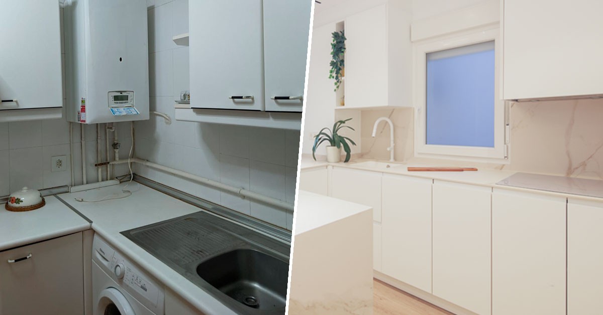 Cómo aumentar la sensación de espacio y luz en un piso de 60m2: el antes y después