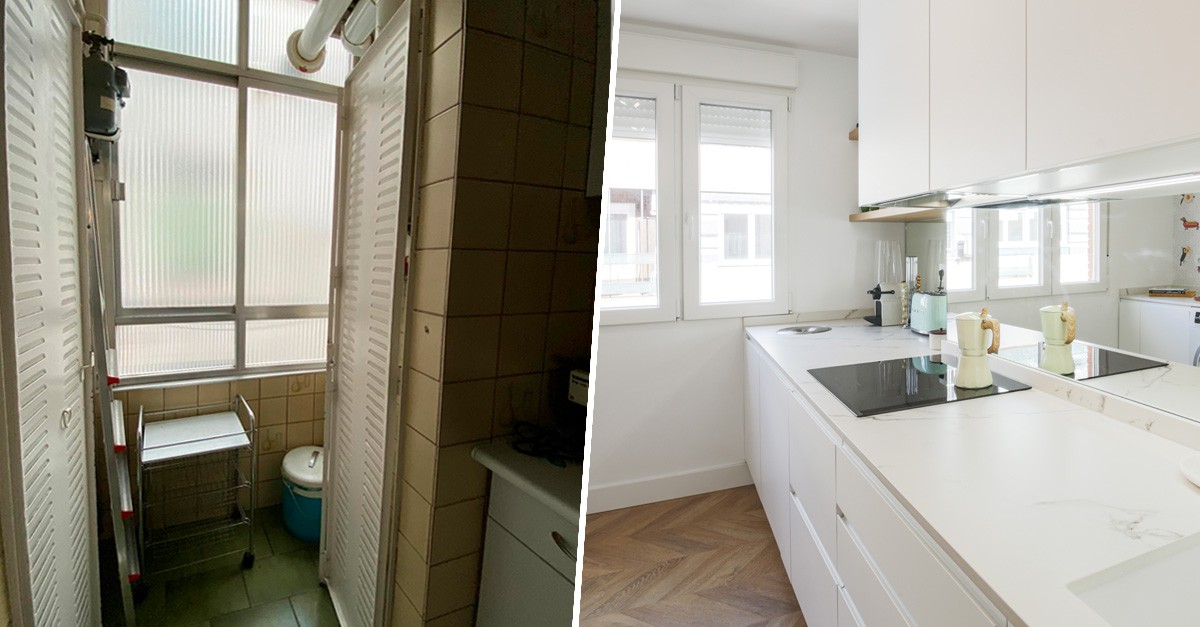 La reforma de un piso de 120m2 con mucho pasillo: fotos del antes y después