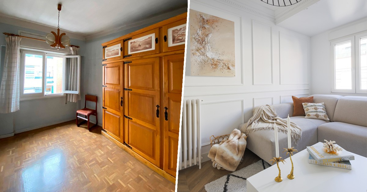 La reforma de un piso de 120m2 con mucho pasillo: fotos del antes y después
