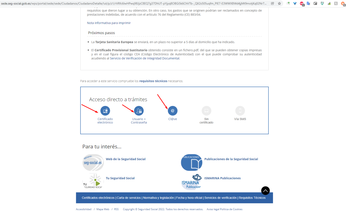 Conseguir tarjeta de sanidad europea con certificado digital