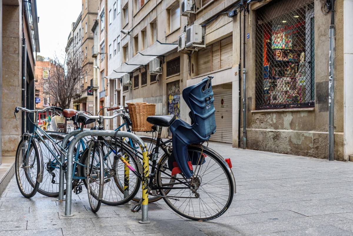 Parking de bicicletas en la calle, Sabadell