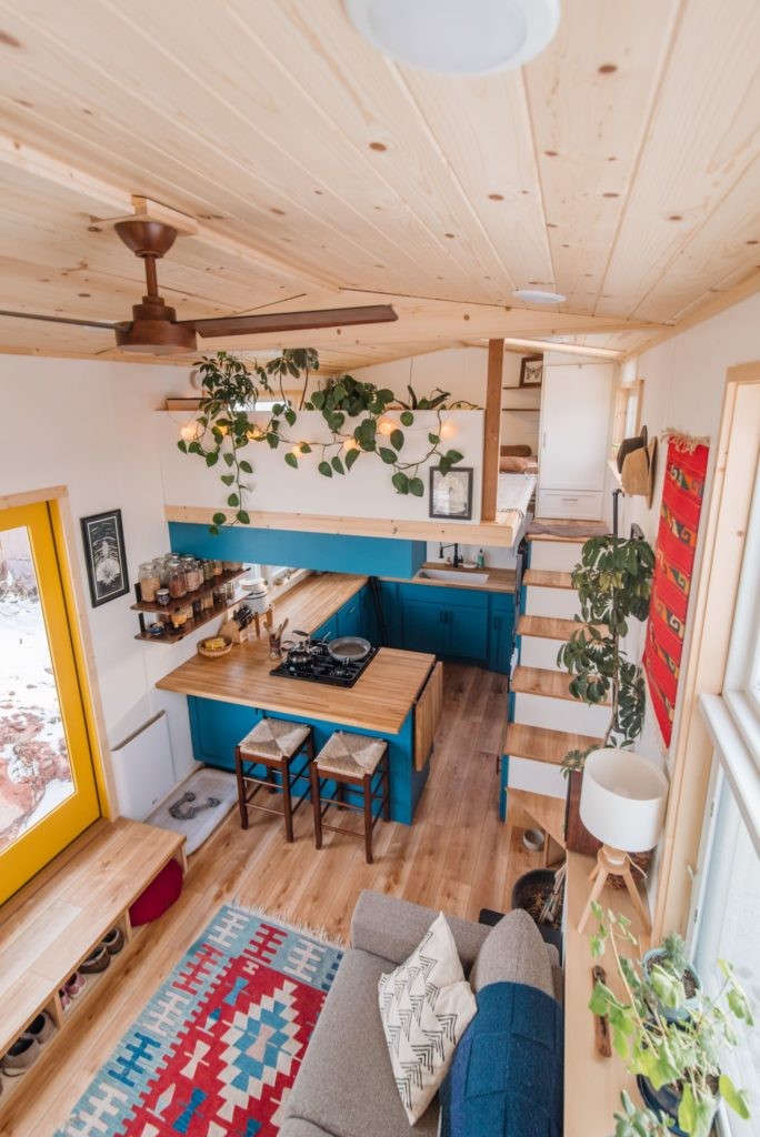 Panorámica interior tiny house