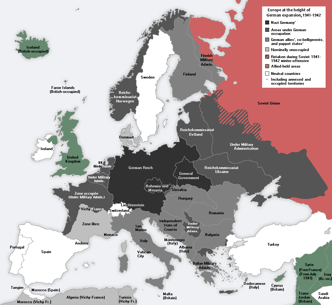 El mapa de Europa si Hitler hubiera ganado la Segunda Guerra Mundial