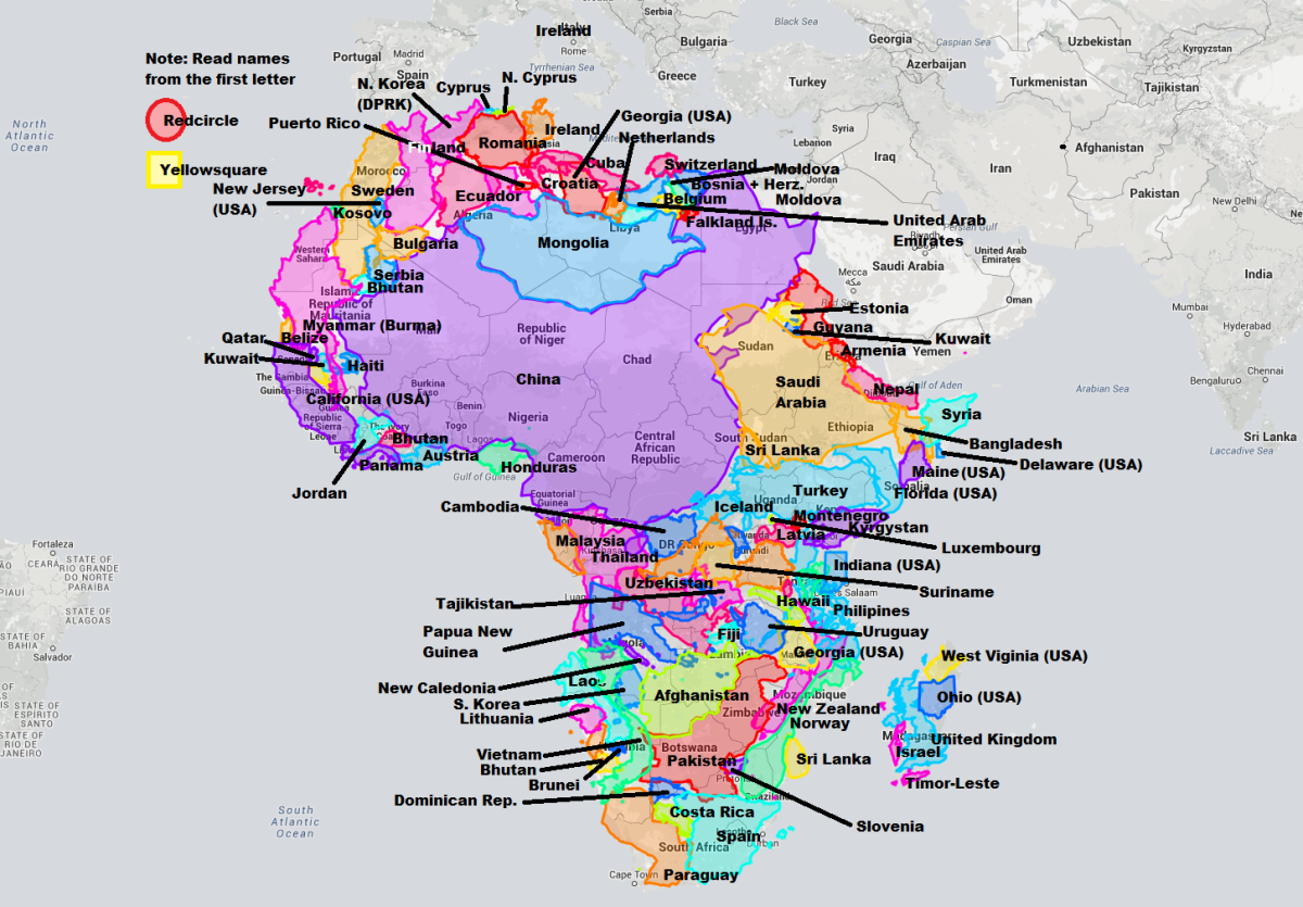 El mapa que muestra el tamaño real de África
