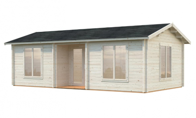 The exterior of the prefab house