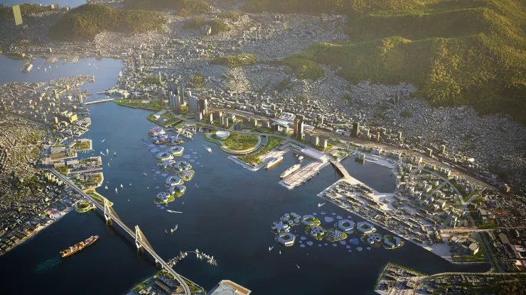 Oceanix Busan: así será la primera ciudad flotante y sostenible del mundo