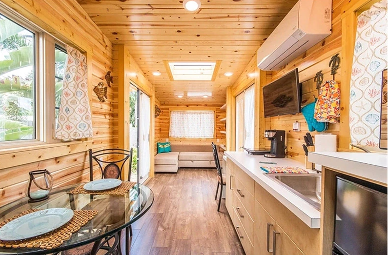 Interior de la 'tiny home''
