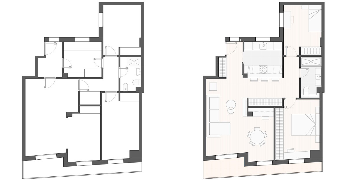 Reforma piso en calle Palencia planos